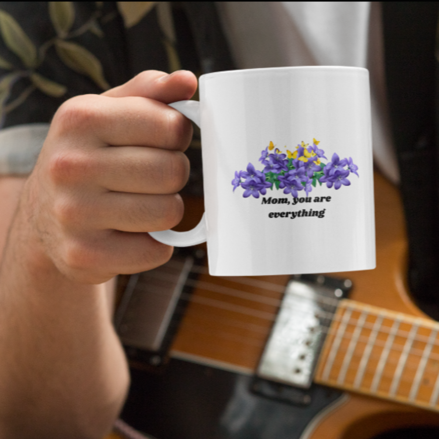 Personalized Mom Mug | Floral Gift for Mom | Mom, You Are Everything Ceramic Mug, (11oz, 15oz)