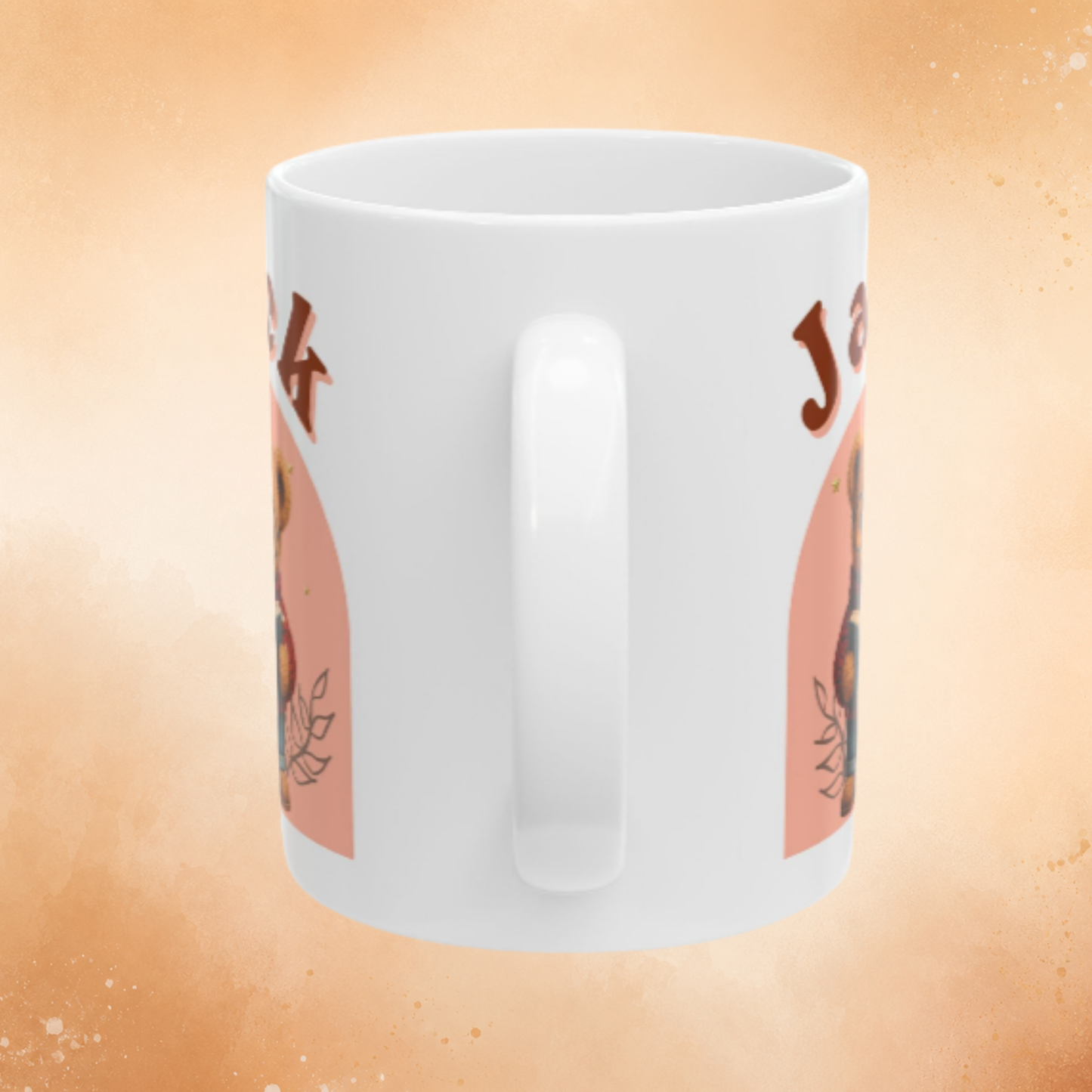 Personalized Reading Teddy Bear Coffee Mug | Custom Name Mug | Book Lover Gift | Cute Teddy Bear Mug | Reading Bear Cup | Ceramic Mug