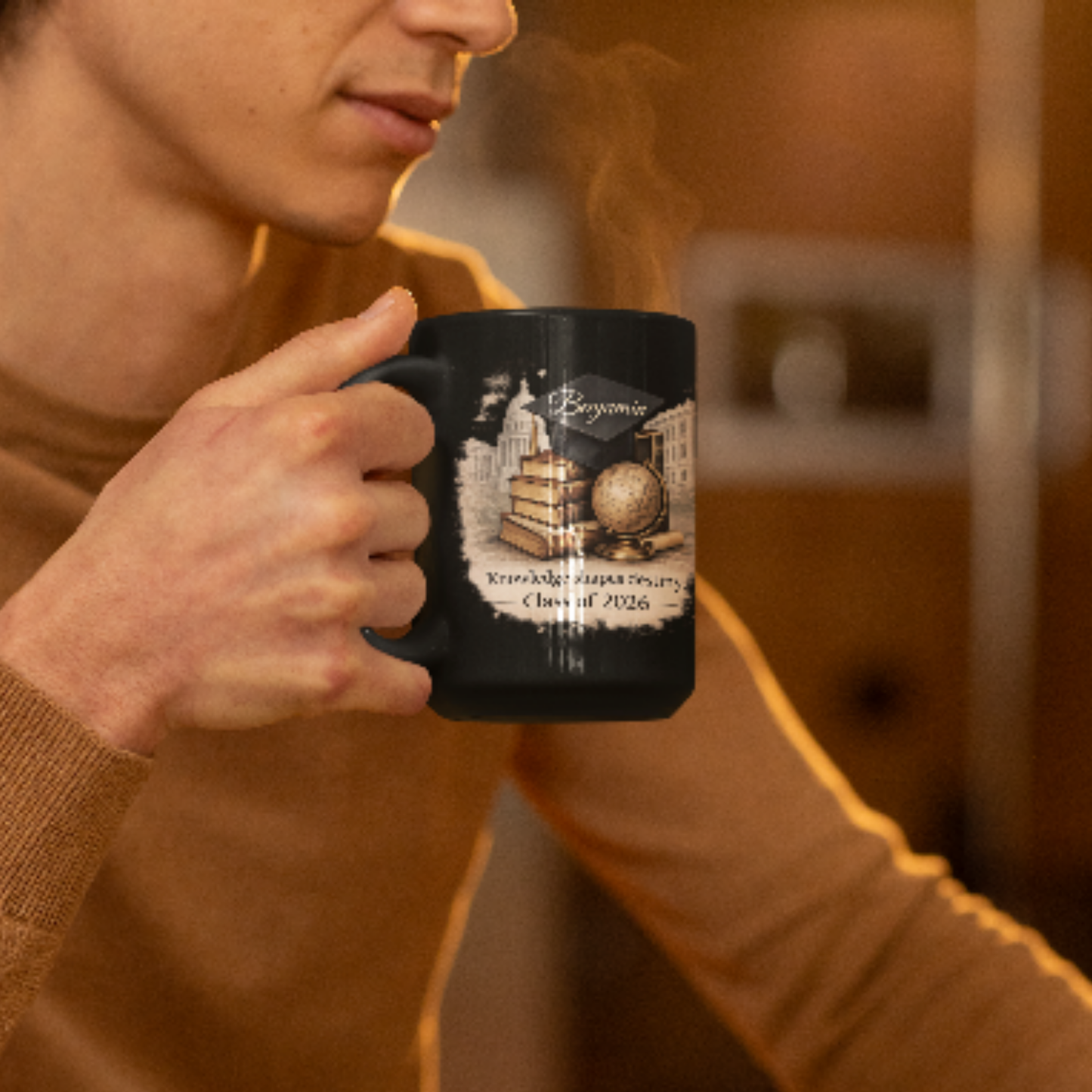 Personalized Graduation Mug for Him | Premium Academic Design | Class of 2026