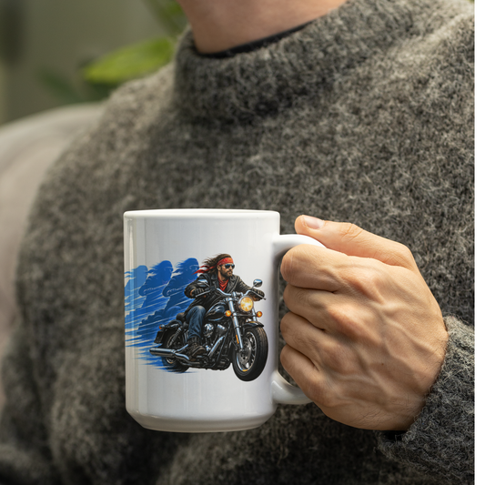 Vintage Biker Motorcycle Mug | Cruiser Rider Coffee Cup | Motorcycle Lover Gift | Gift for Bikers | Rider Coffee Mug