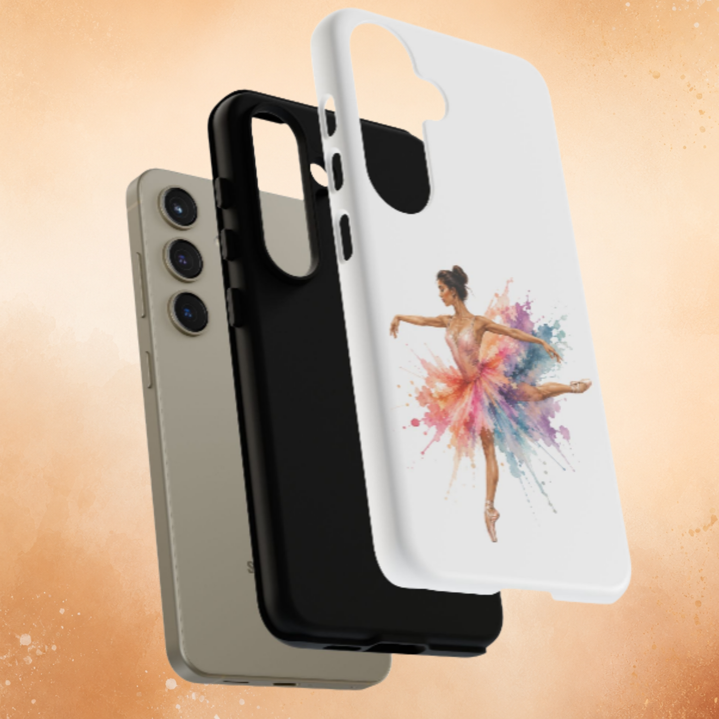 Watercolor Ballerina Phone Case | Ballet iPhone & Samsung Case | Colorful Dance Art Cover | Gift for Dancers