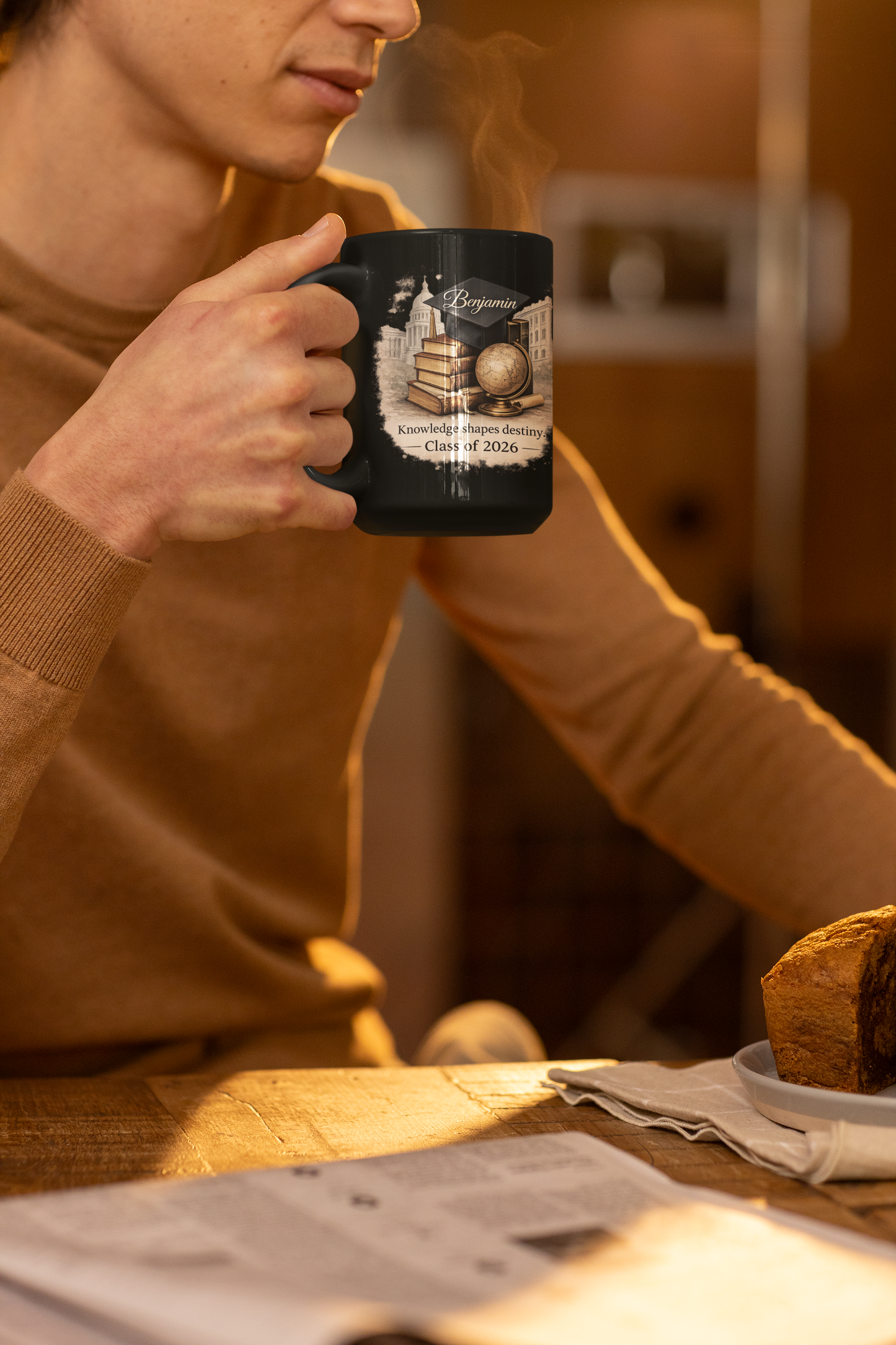 Personalized Graduation Mug for Him | Premium Academic Design | Class of 2026