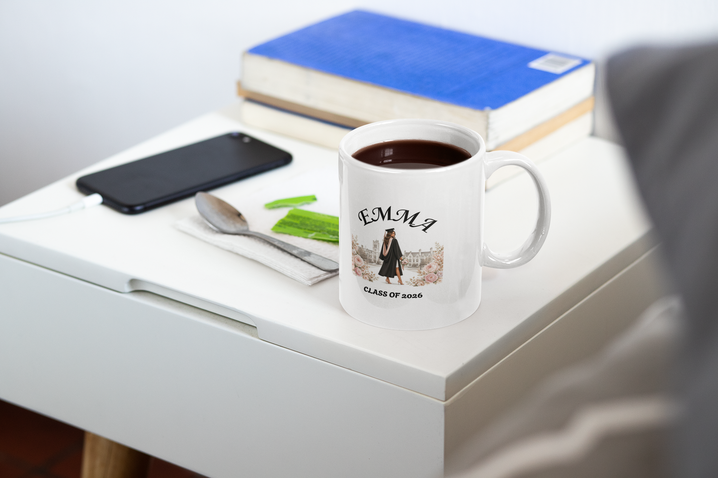 Personalized Graduation Mug | Class of 2026 Gift | Elegant College Graduate Mug Cup (11oz/15oz)