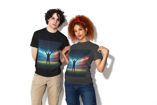 Soccer T-Shirt | Champion Celebration in the Stadium | Gift for Soccer Fans