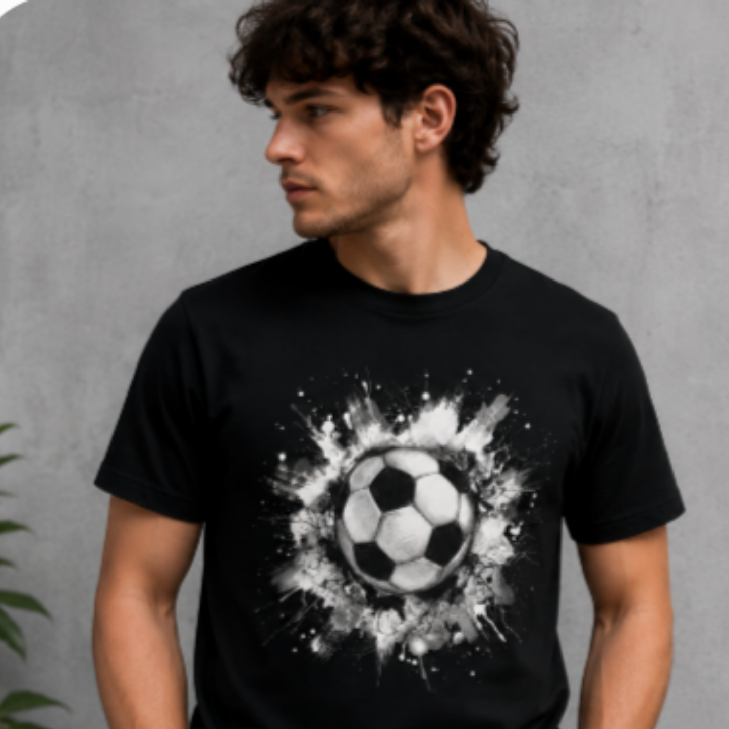 Soccer Ball Splash T-Shirt | Modern Sports Graphic Tee | Football Lover Gift | Unisex Athletic Shirt