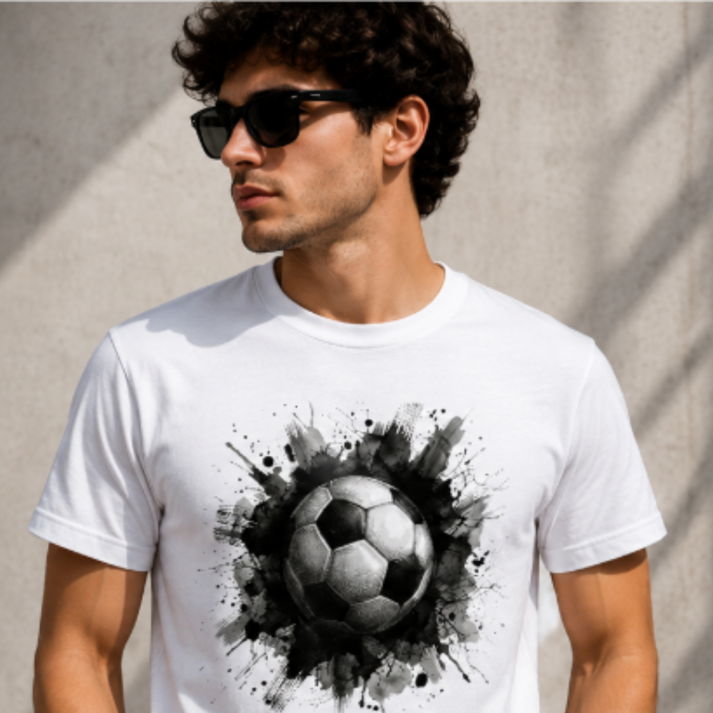 Soccer Ball Splash T-Shirt | Modern Sports Graphic Tee | Football Lover Gift | Unisex Athletic Shirt