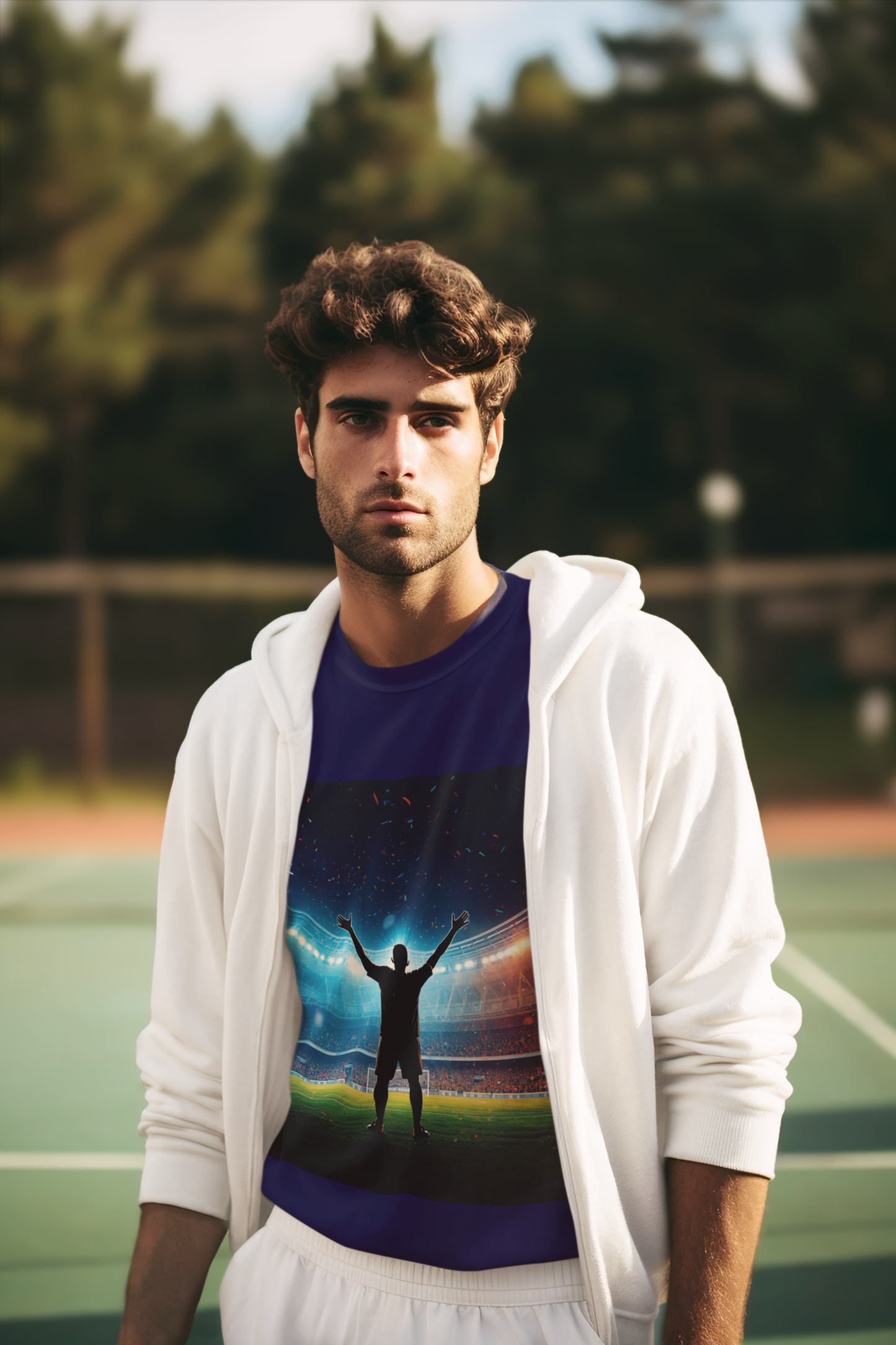 Soccer T-Shirt | Champion Celebration in the Stadium | Gift for Soccer Fans